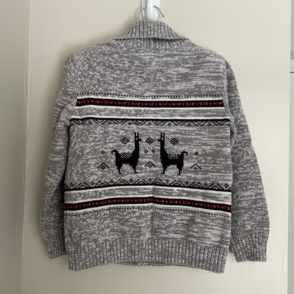 Fair Isle Shawl-Collar Cardigan. Boys, but can be gender neutral. Size 5T - Picture 2 of 5